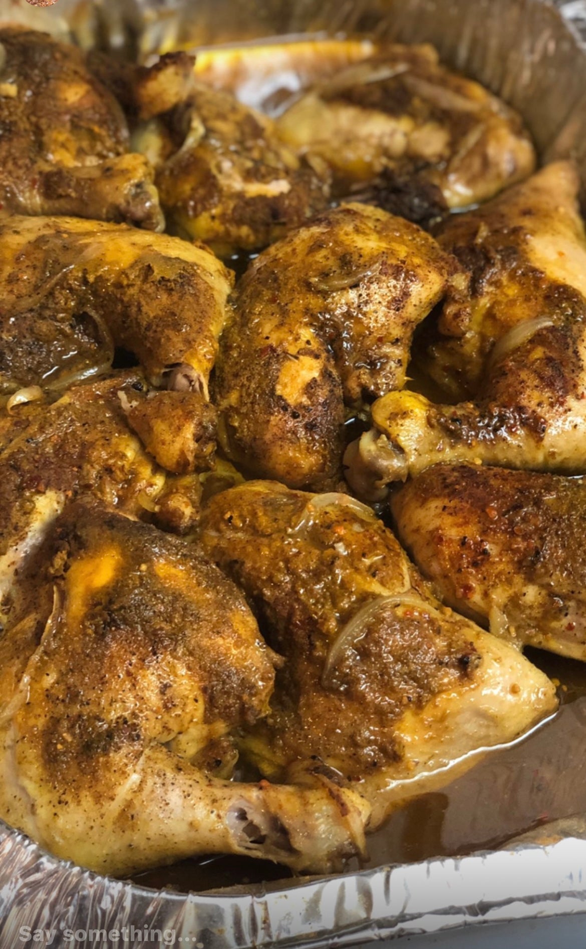 Baked leg quarters