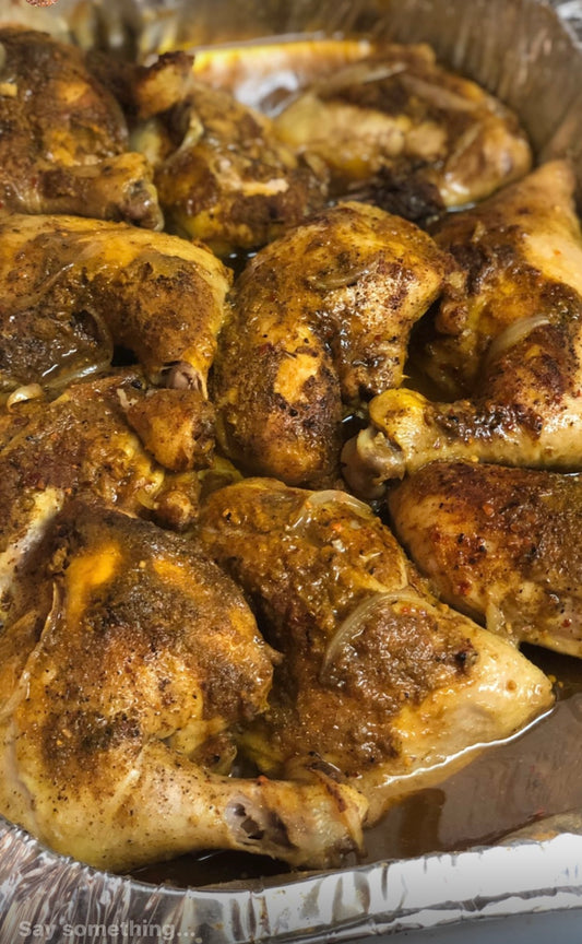 Baked leg quarters